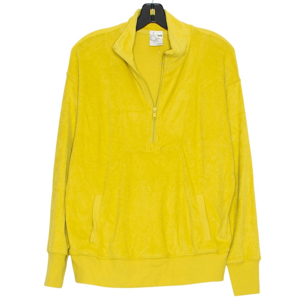 NEW Aerie 1/2 Zip Pullover Terry Cloth‎ Oversized Minimalist Cozy Athleisure XS